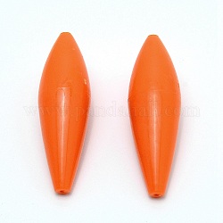 Flotadores de aparejo de pesca abs, accesorios de pesca, para la pesca de agua dulce y salada, rojo naranja, 59x18mm, agujero: 1.5 mm