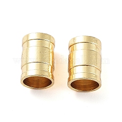 304 tapas de los extremos de cable de acero inoxidable, columna, dorado, 7x5mm, agujero: 4 mm