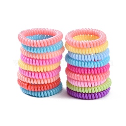 Эластичные резинки, пластиковые, в форме телефонного кабеля , Держатель конского хвоста, разноцветные, 19~23 мм