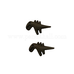 Cabochons en résine opaque à dos plat dinosaure, pour la fabrication artisanale de bricolage, brun coco, 29x14mm