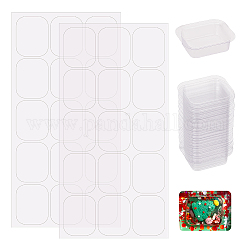 OLYCRAFT 30Pcs Epoxy Shaker Resin Molds Transparent Resin DIY Quicksand Resin Mold Plastic Casting with 2 Sheets Thin Resin Shaker Film for DIY Quicksand Jewelry Decoration Craft Making