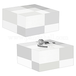 Olycraft clair acrylique cube 2 x 2 x 0.9 pouce acrylique carré bloc d'affichage rectangle clair poli acrylique affichage cube acrylique bloc d'affichage pour anneau bijoux affichage