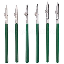 Gorgecraft 6Pcs 3 Style Art Ruling Pen, Iron Head & Plastic Handle Fine Line Masking Fluid Pen, for Applying Masking Fluid Line Work, Dark Green, 123~136x8.5~10x7mm, 2pcs/style