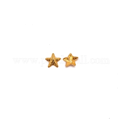 Cabochon in lega di metallo, materiale di riempimento per resina epossidica artigianale art, stella, oro, 4x4.5x1mm