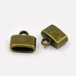 Endkappen für Kord tibetischen Stil, Bleifrei und Cadmiumfrei und Nickel frei, Antik Bronze, 10x11.5x5 mm, Bohrung: 2 mm, Innendurchmesser: 9x3 mm
