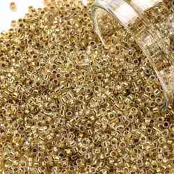 Toho perline rotonde, perline giapponesi, (751) opale rivestito in oro 24k, 15/0, 1.5mm, Foro: 0.7 mm, su 3000pcs / bottiglia, 10 g / bottiglia