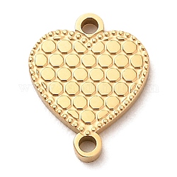 Placage ionique (ip) 304 breloques de connecteur d'amour en acier inoxydable, liens cardiaques, or, 12x9.5x1mm, Trou: 1.2mm