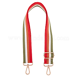 Sangles de sac en toile, fermoirs alliage pivotantes, accessoires de remplacement de sac, rouge, 71 cm