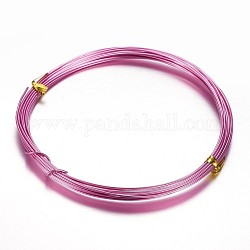 Round Aluminum Craft Wire, for DIY Arts and Craft Projects, Deep Pink, 12 Gauge, 2mm, 5m/roll(16.4 Feet/roll)