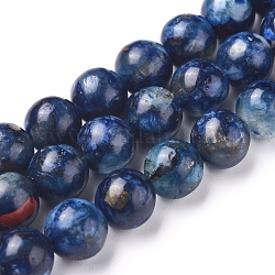 Natürliche kyanit / cyanit / disthen perlen stränge, gefärbt, Runde, 8 mm, Bohrung: 1.2 mm, ca. 50 Stk. / Strang, 16.14 Zoll (41 cm)