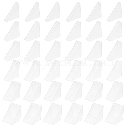Benecreat 36 Stück 6 Stile PP Dreieck-Eckenschutz, Wachen decken Kissen ab, für Keramik, Glas, Transportschutz aus Blech, Rauch weiss, 48~50x48~50x14~39 mm, 6pcs / style