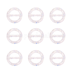 Пластиковые пряжки, кольцо, прозрачные, 35.5x4 мм, внутренний диаметр: 23.5 мм, 20 шт / коробка