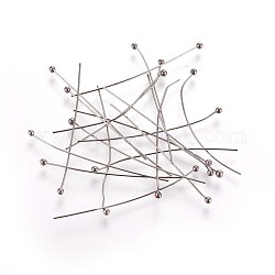 50Pcs Gunmetal Plated Brass Ball Head Pins, Size: about 0.5mm thick, 40mm Long, head: 1.5mm