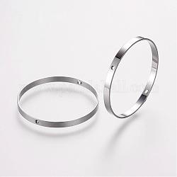 Cornici perline in ottone, anello, platino, 30x0.8mm, Foro: 0.6 mm