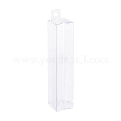 BENECREAT Transparent PVC Box, Candy Treat Gift Box, for Wedding Party Baby Shower Packing Box, Rectangle, Clear, 3x3x15cm