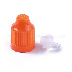 Flaschenverschlüsse aus Kunststoff, mit Tropfenkopf, orange rot, 27x20 mm und 17x11.5 mm