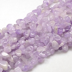 Natural Amethyst Crackle Agate Chips Beads Strands, Dyed, 8~16x8~12x6~10mm, Hole: 1mm, about 59~60pcs/strand, 15~16 inch