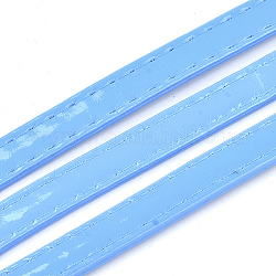 Pu Lederbänder, Deep-Sky-blau, 10x2.5 mm, ca. 109.36 Yard (100m)/Bündel