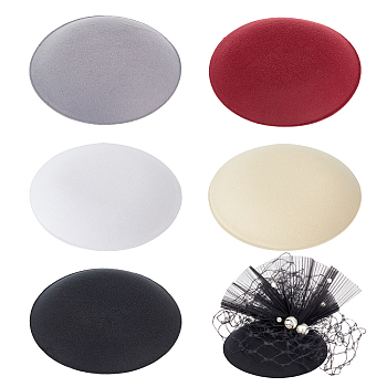 5 Stück 5 Farben Eva-Stoff tropfenförmiger Fascinator-Hutsockel für Modewaren AJEW-FG0003-19