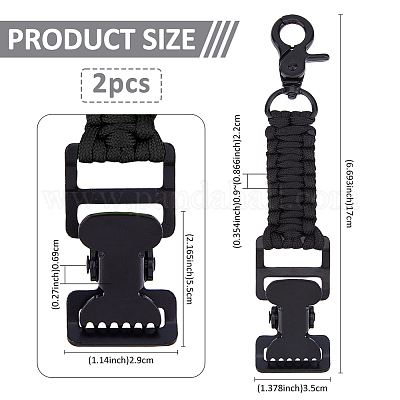 2 шт. зажим из полиэфирного волокна и железной оплетки&nbsp;AJEW-FH0005-39B-1