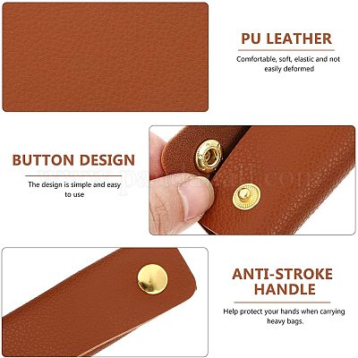 Shop GORGECRAFT 4 Colors Purse Handle Cover Wraps Brown Pink Wallet Leather  Handle Protector Strap Covers for Handbags Craft Strap Making Supplies for  Jewelry Making - PandaHall Selected