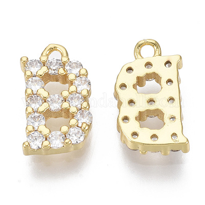 Латунные микро проложить кубического циркония подвески KK-T060-05-B-G-NF-1