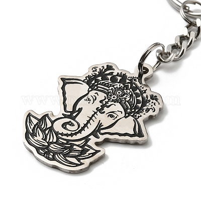 Брелок из нержавеющей стали 201 с эмалью KEYC-Z003-01P-1