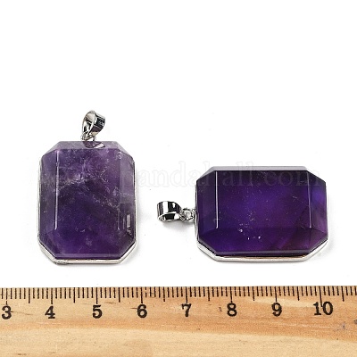 Подвески из натурального аметиста  G-B139-02P-06-1