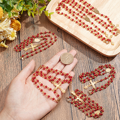 Ожерелье из акриловых четок NJEW-PH01476-1