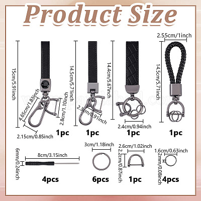 Брелок-подвеска из сплава и искусственной кожи AJEW-NB0007-03-1