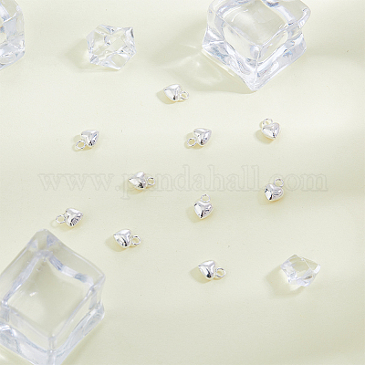 10 шт. 925 подвески из стерлингового серебра в форме сердца STER-FI0001-05-1