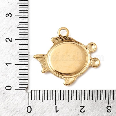 Оправы для подвесок из нержавеющей стали 304 в виде кабошонов STAS-B113-09G-05-1