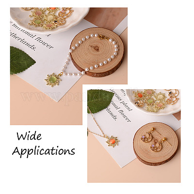 16 шт. 8 стиля подвески из сплава кошачий глаз&nbsp;ENAM-BT0001-09-1