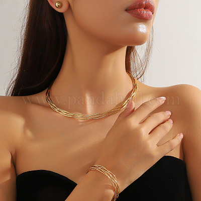 Комплекты браслетов и ожерелий из сплава FS-WG43B4A-09-1