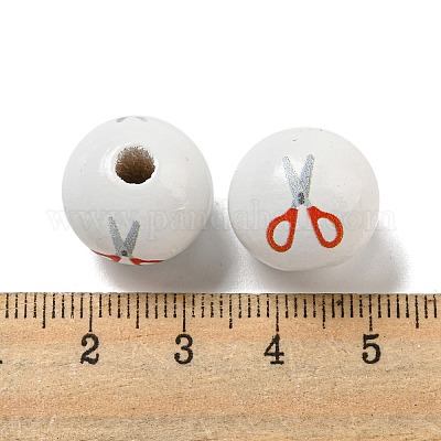 Набивные деревянные европейские бусины WOOD-L020-D03-1