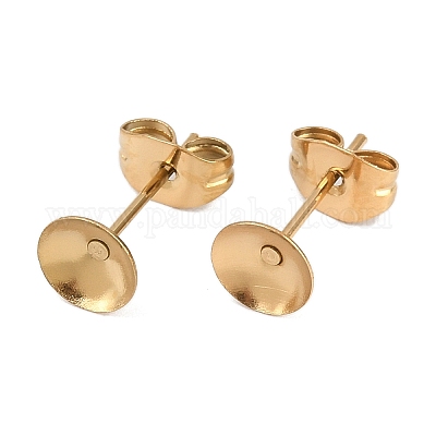 Фурнитура для сережек-гвоздиков из нержавеющей стали 304 STAS-D389-03D-G-1