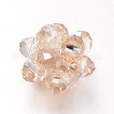 Гальванические стеклянные бусы EGLA-JF-6MM-1