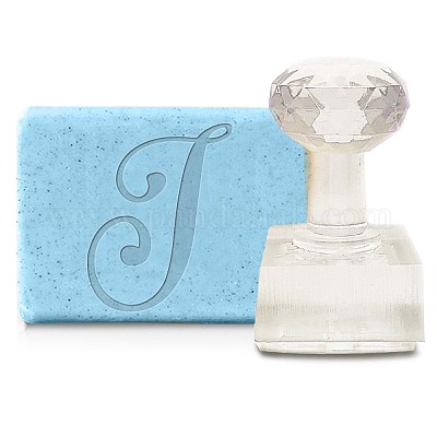 Wholesale CRASPIRE Handmade Soap Stamp Letter J DIY Acrylic Stamp