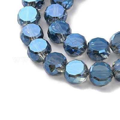 Стеклянные бусины с гальваническим покрытием  EGLA-C010-01A-PL01-1