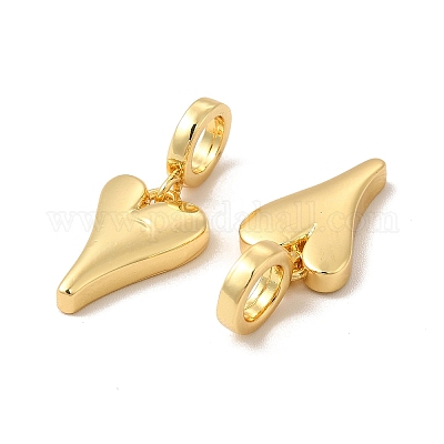 Подвеска из латуни с покрытием из латуни в европейском стиле KK-B068-30G-1