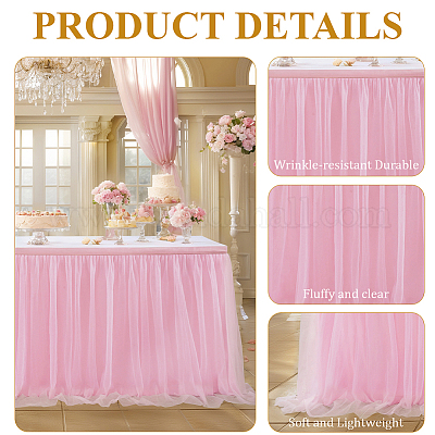 Jupe de table en polyester&nbsp;AJEW-WH20019-110A-1