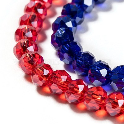 Chapelets de perles en verre électroplaqué&nbsp;EGLA-X0007-01C-4mm-1