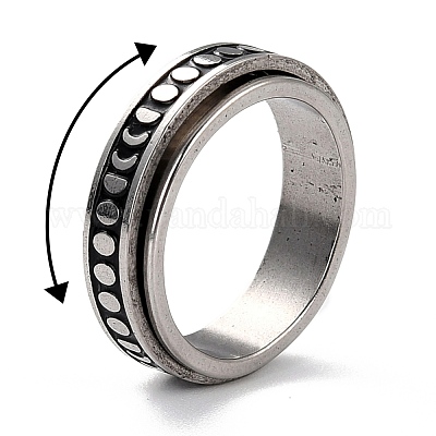 Не тускнеющий вращающийся спиннер из нержавеющей стали 203 для снятия стресса и беспокойства RJEW-G118-08P-1