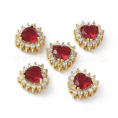 Стойки обшивки латунь микро проложить кубического циркония бусы KK-C007-12G-02-1