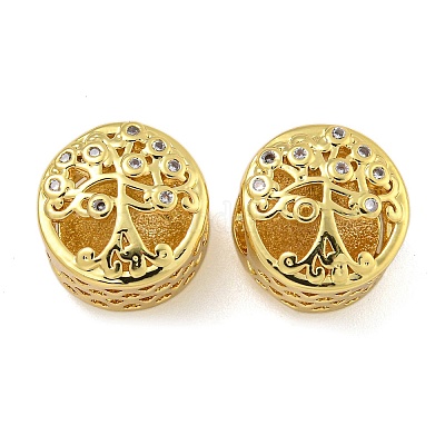 Стойки обшивки латунь микро проложить кубического циркония бусы KK-I718-35G-1