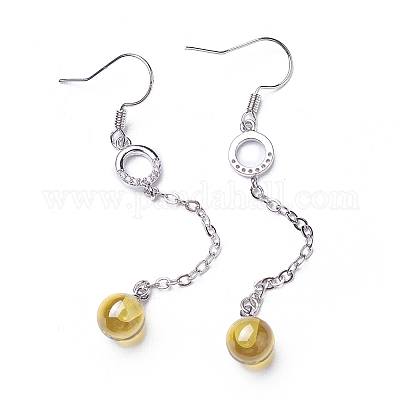 Серьги с кубическим цирконием EJEW-P179-04P-02-1