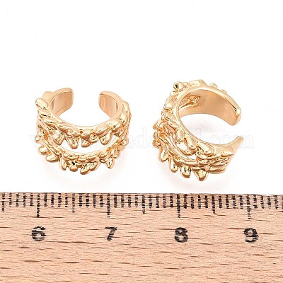 Серьги-манжеты из латуни EJEW-T047-70G-1