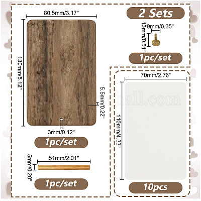 2 комплект деревянных держателей для визиток WOOD-GA0001-67-1