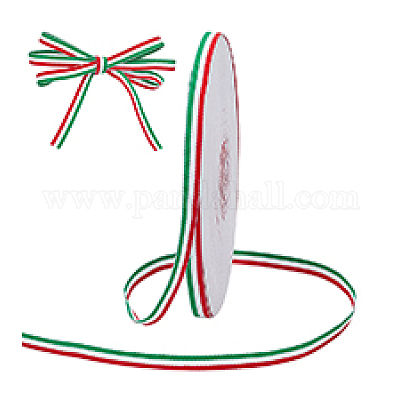 Лента в полоску из трехцветного полиэстера длиной 50 ярд. OCOR-WH0078-199A-1