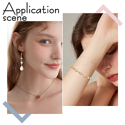 80шт латунные бусины рамки KK-CN0002-57-1